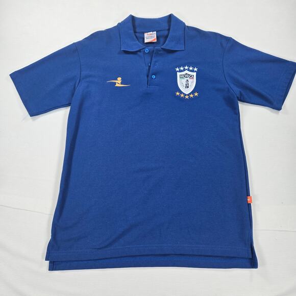 Pachuca FC Short Sleeve Blue Casual Polo‎ Shirt Men's Size Medium - Picture 1 of 5